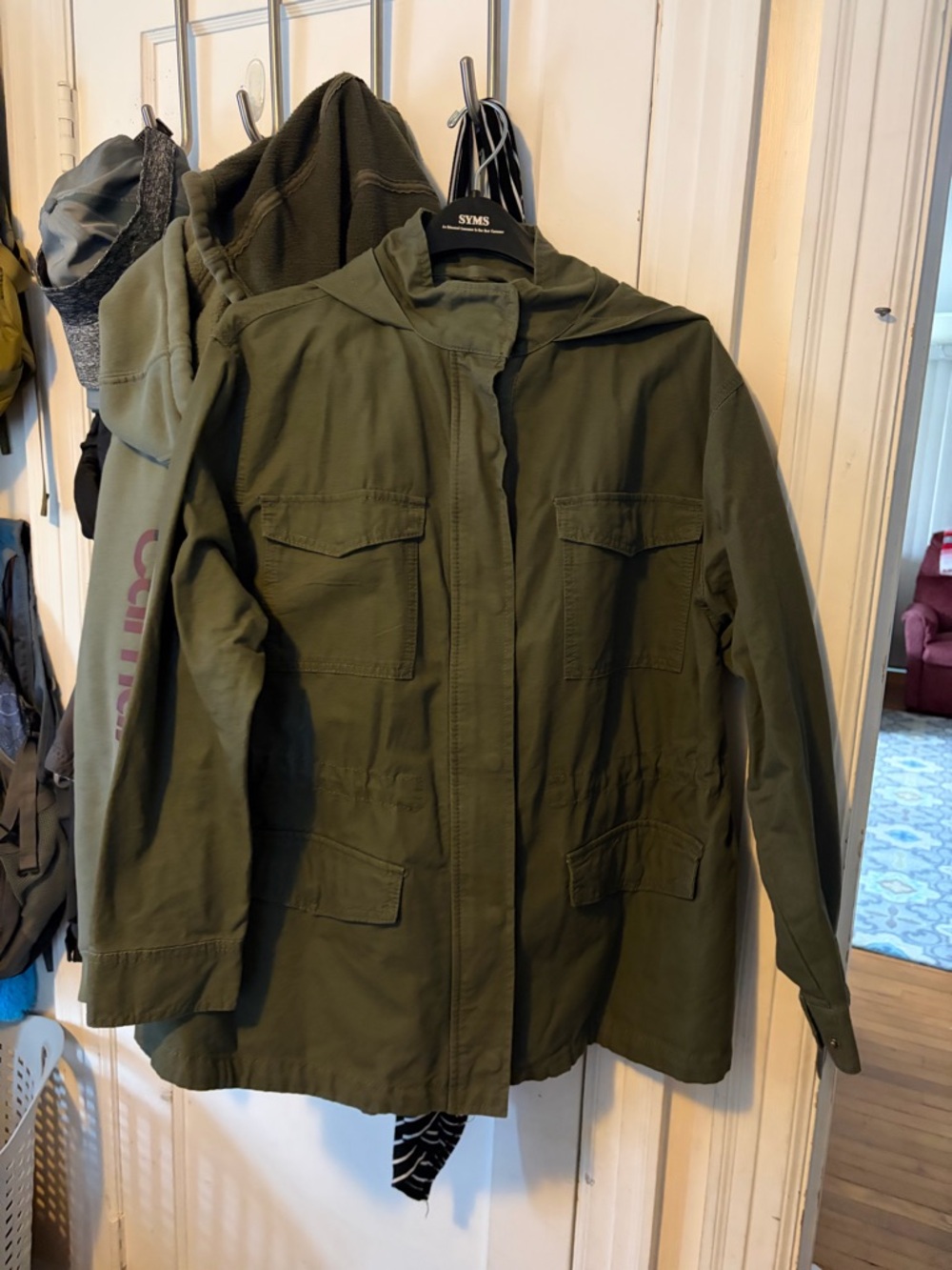 Ava & Viv Olive Utility Hooded Jacket